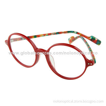 Red Round Colorful Teenager Reading Glasses